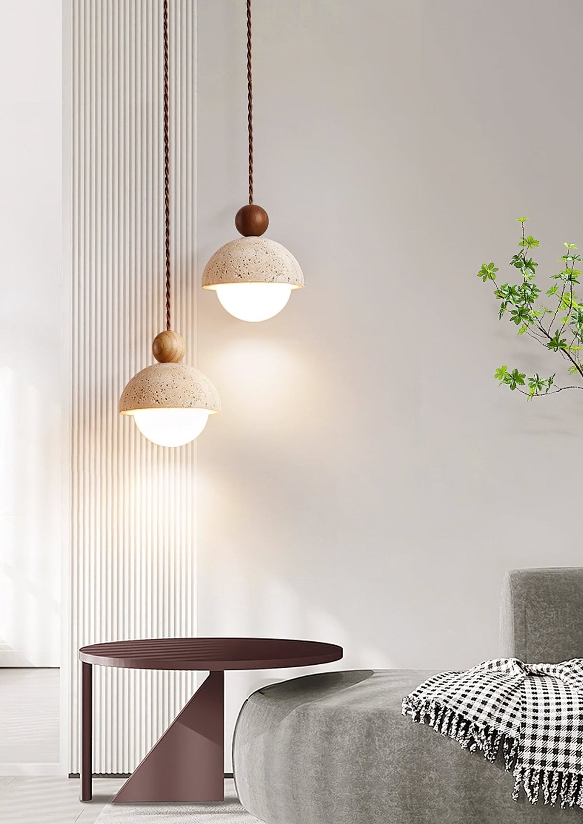 Niva Travertine Pendant Light