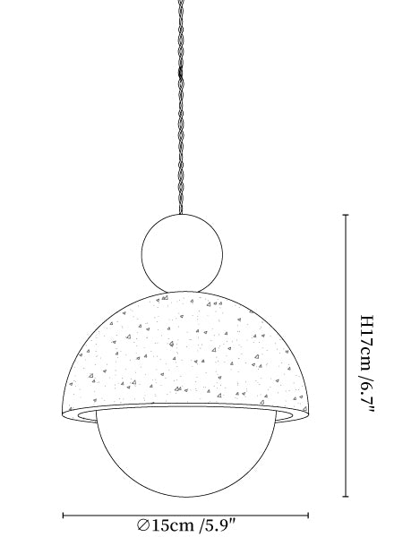 Niva Travertine Pendant Light