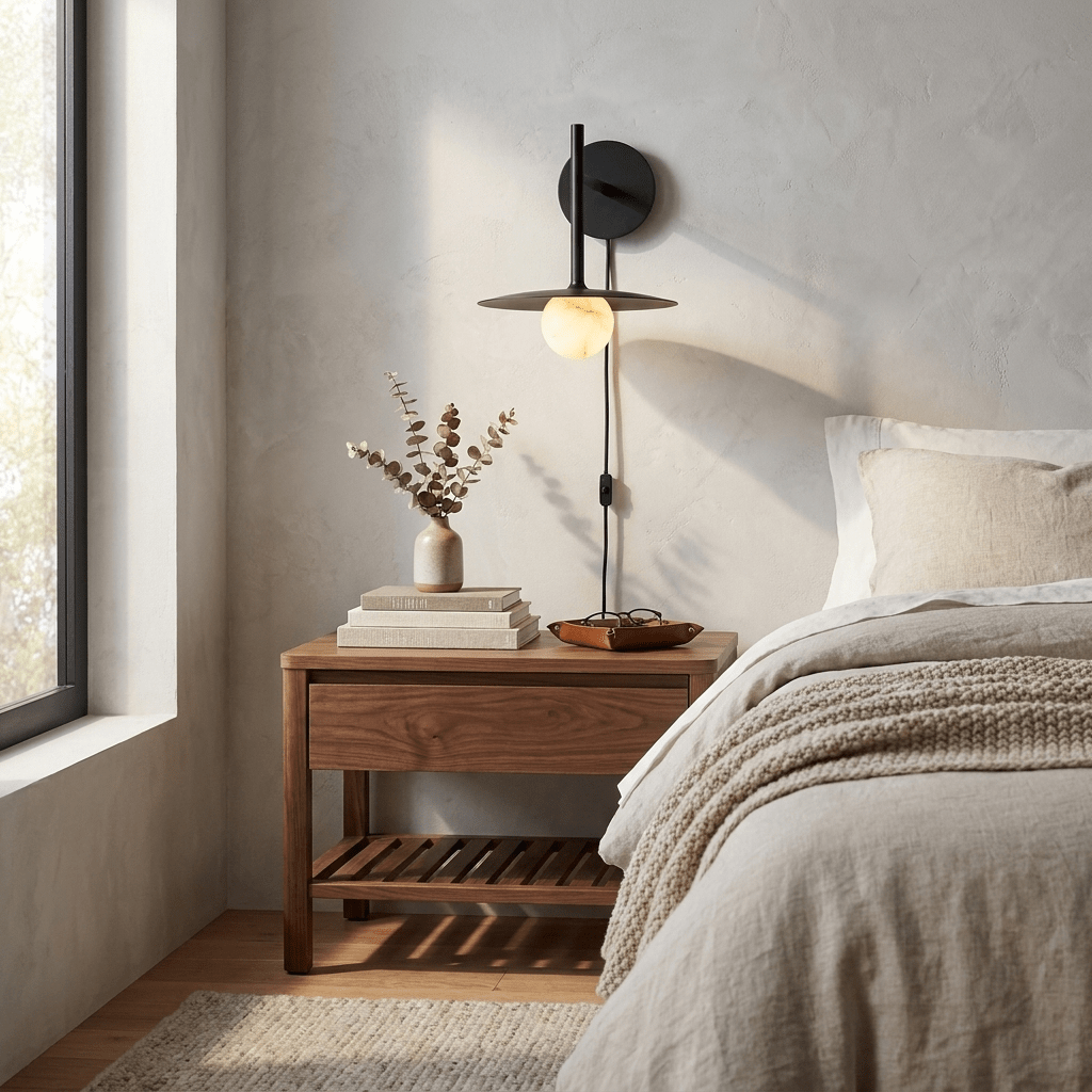 Nivara Alabaster Disc Wall Sconce
