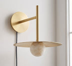 Nivara Alabaster Disc Wall Sconce