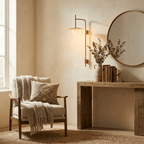 Nivara Long Arm Alabaster Wall Sconce