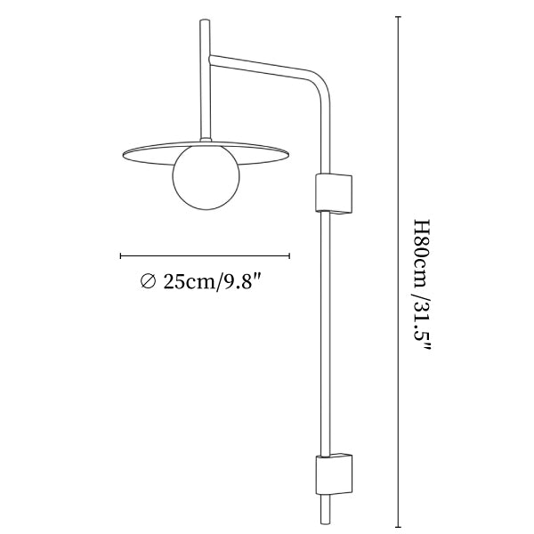 Nivara Long Arm Alabaster Wall Sconce