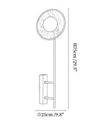 Noctara Black Travertine Wall Lamp