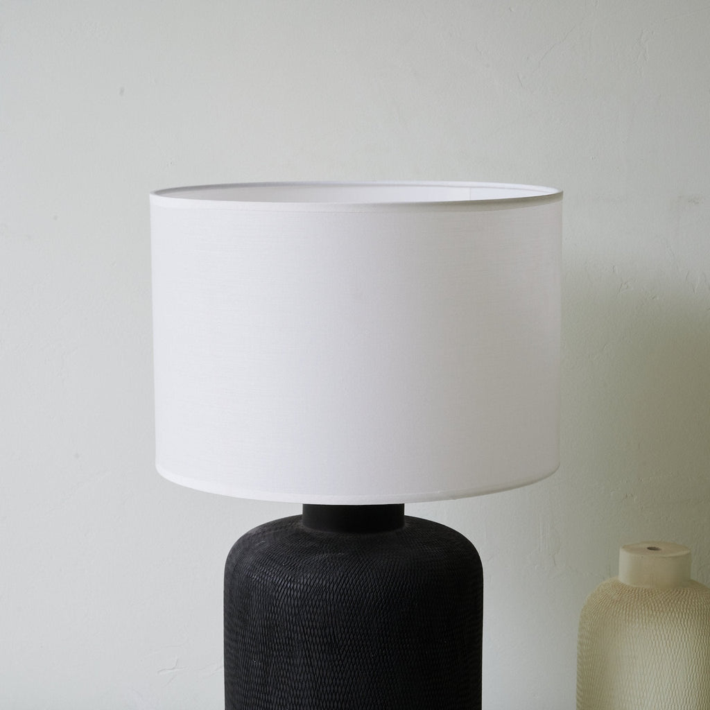 Nocturne Textured Black Table Lamp