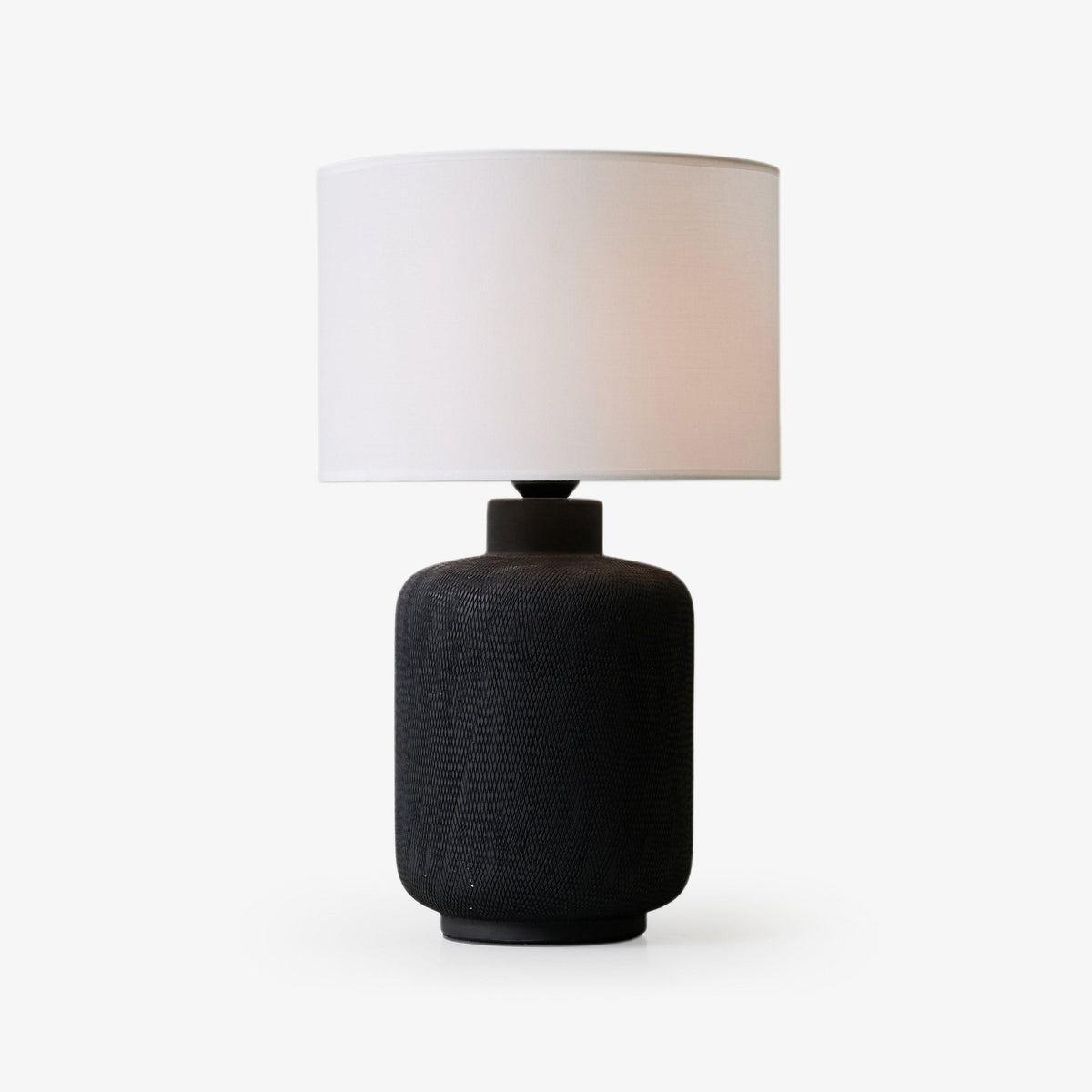 Nocturne Textured Black Table Lamp