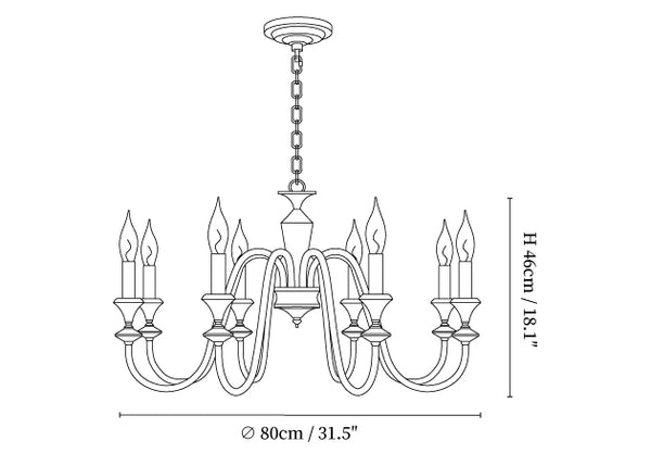 Noir Candelabra Chandelier
