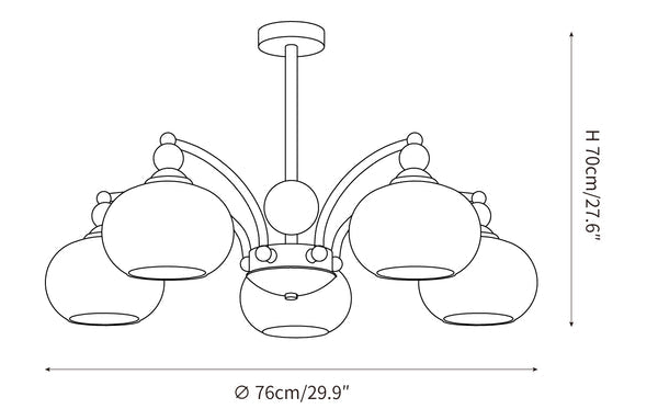 Noir Larenta Chandelier