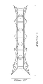 Noir Mesh Tower Floor Lamp