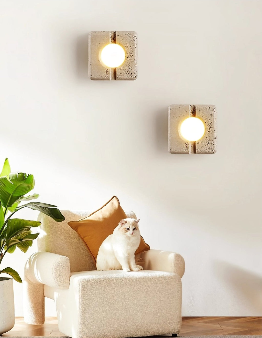 Nora Travertine Wall Light