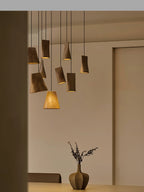 Nordic Tilted Wood Pendant Light