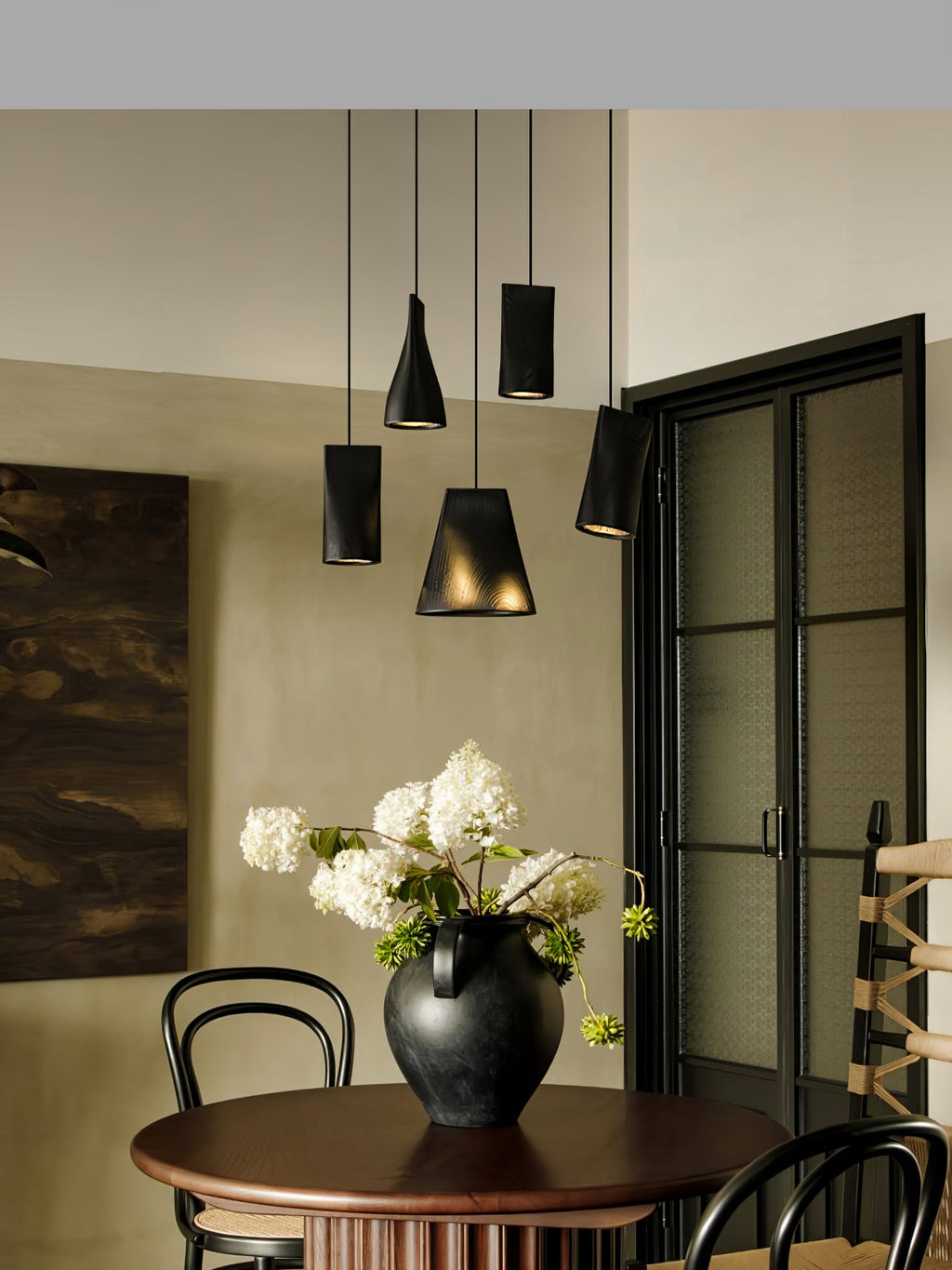 Nordic Tilted Wood Pendant Light