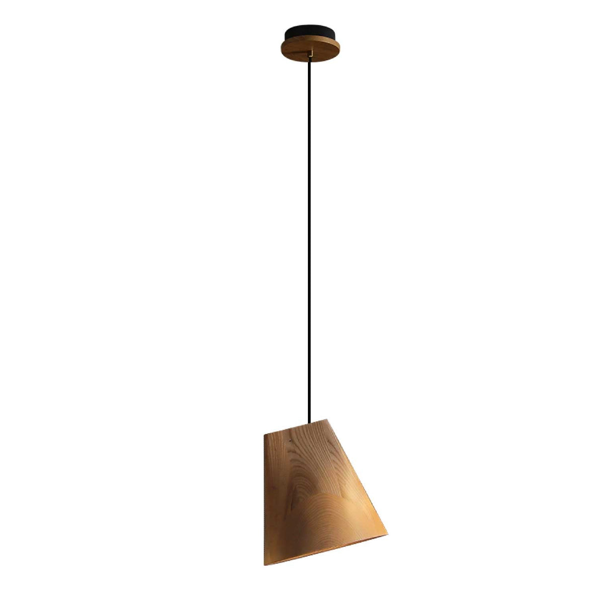 Nordic Tilted Wood Pendant Light