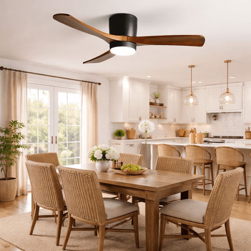 Nordic Wooden 42"/48"/52" Ceiling Fan Light