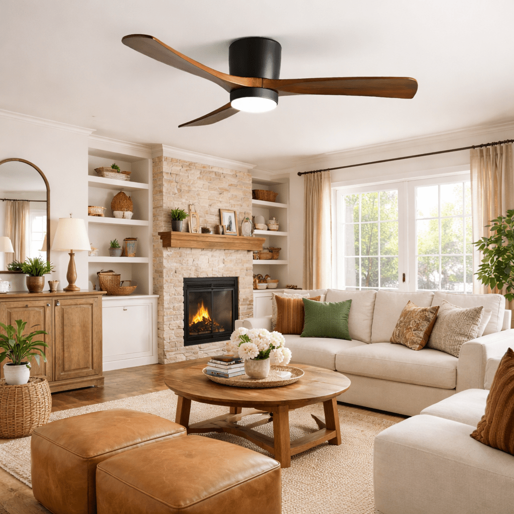Nordic Wooden 42"/48"/52" Ceiling Fan Light