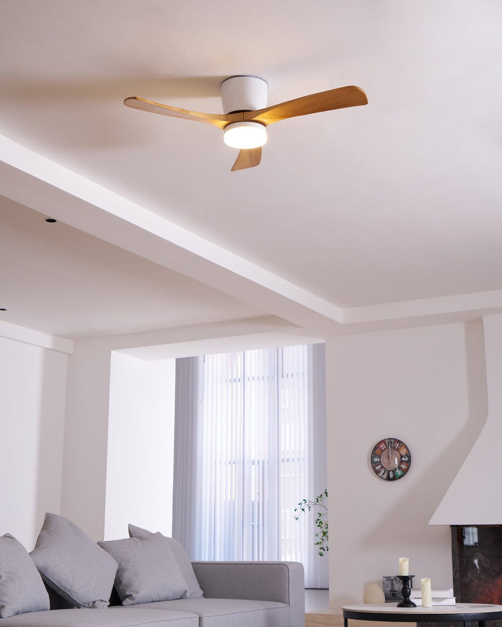 Nordic Wooden 42"/48" Ceiling Fan Light