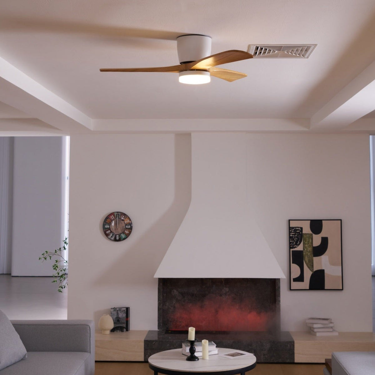 Nordic Wooden 42"/48" Ceiling Fan Light