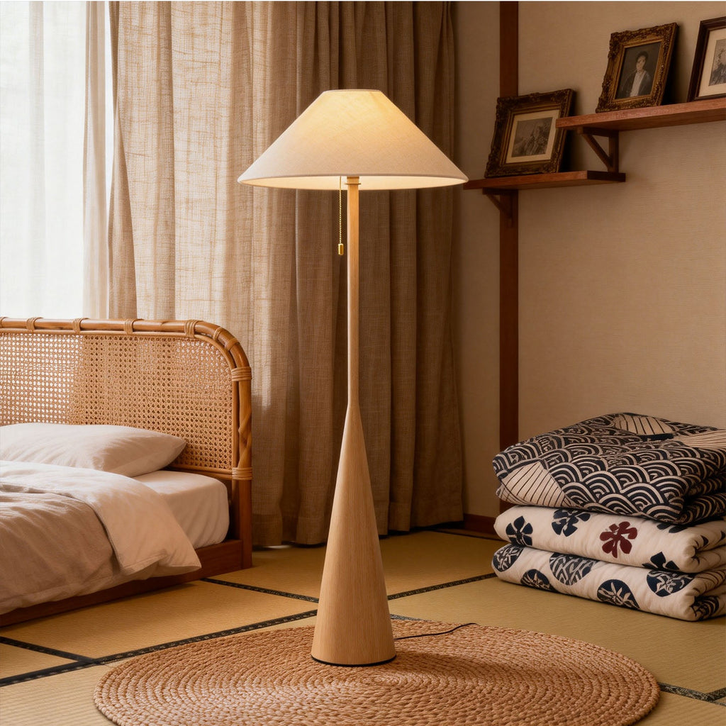 Nordic Woodgrain Floor Lamp