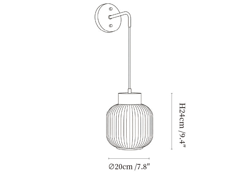 Norvyn Wood Drop Wall Lamp