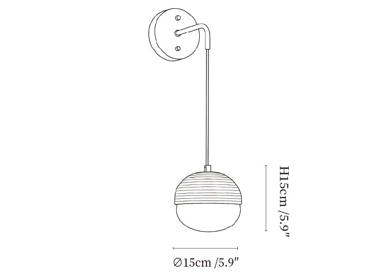 Norvyn Wood Drop Wall Lamp