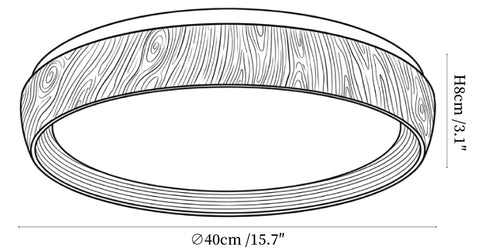 Novera Grain Ring Ceiling Light