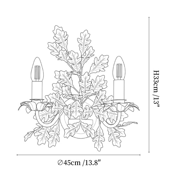 Oak Leaf Wrought Sconce
