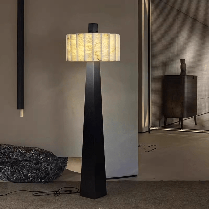 Obelisk Alabaster Floor Lamp