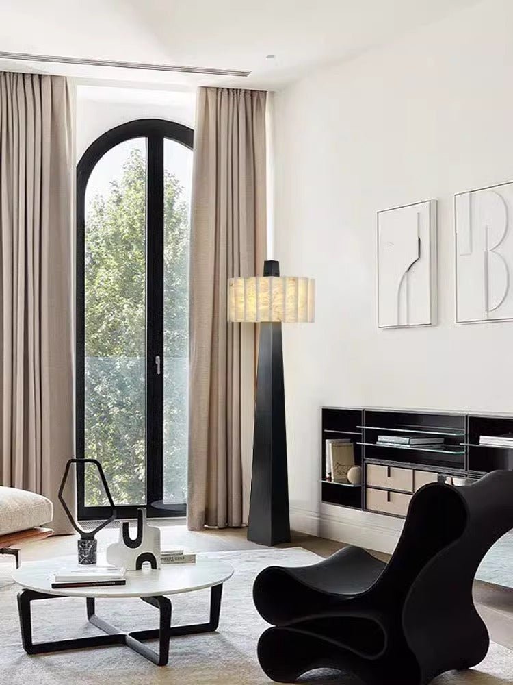 Obelisk Alabaster Floor Lamp