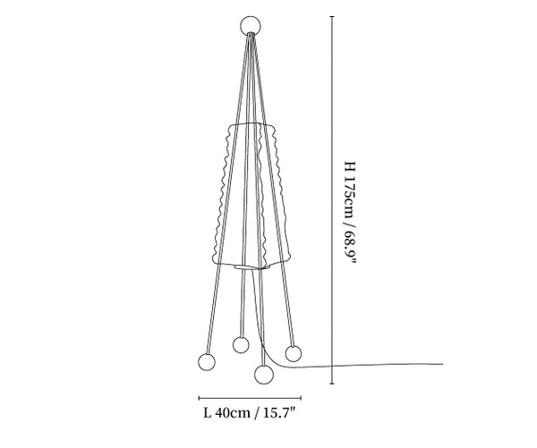 Obelisk Mesh Floor Lamp