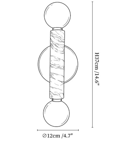 Obelisk Orb Sconce