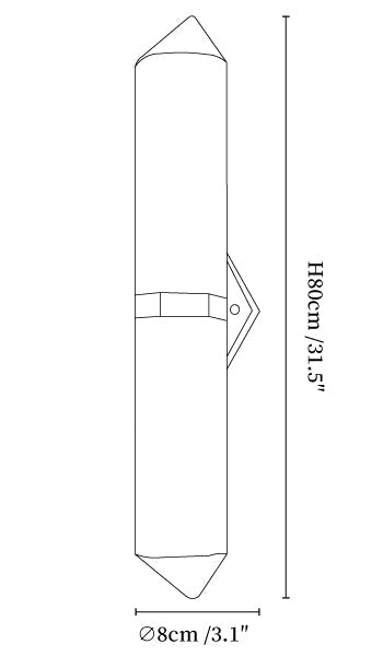 Alabaster Obelisk Wall Sconce