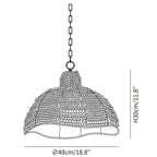 Obispo Wood Beads Pendant Lamp