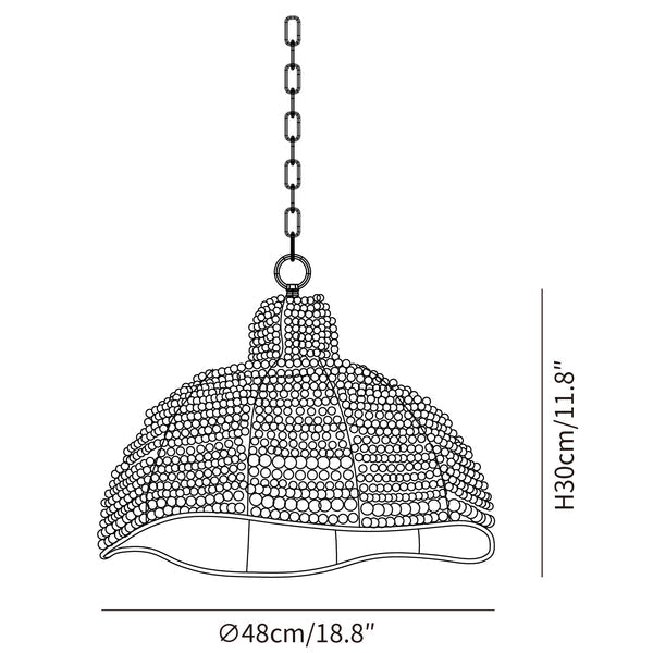 Obispo Wood Beads Pendant Lamp