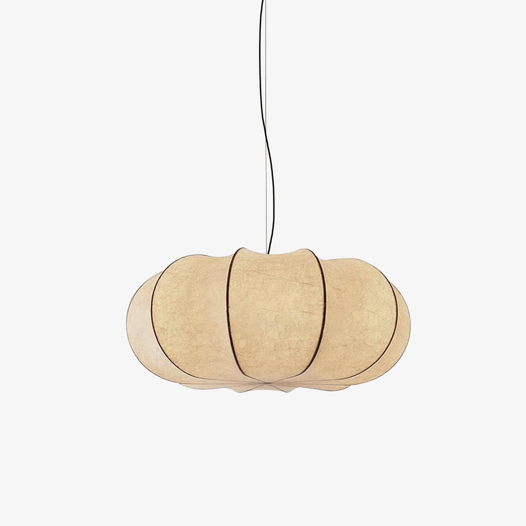 Oblate Silk Pendant Lamp