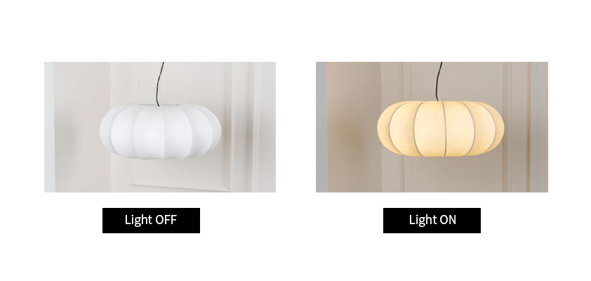Oblate Silk Pendant Lamp