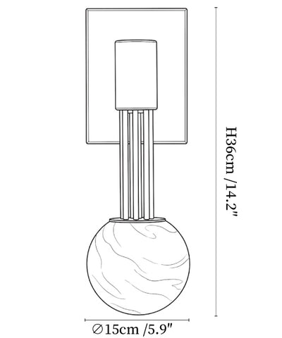 Obra Alabaster Globe Wall Sconce