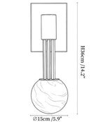 Obra Alabaster Globe Wall Sconce