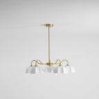 Octagonal Glass Bowl Chandelier