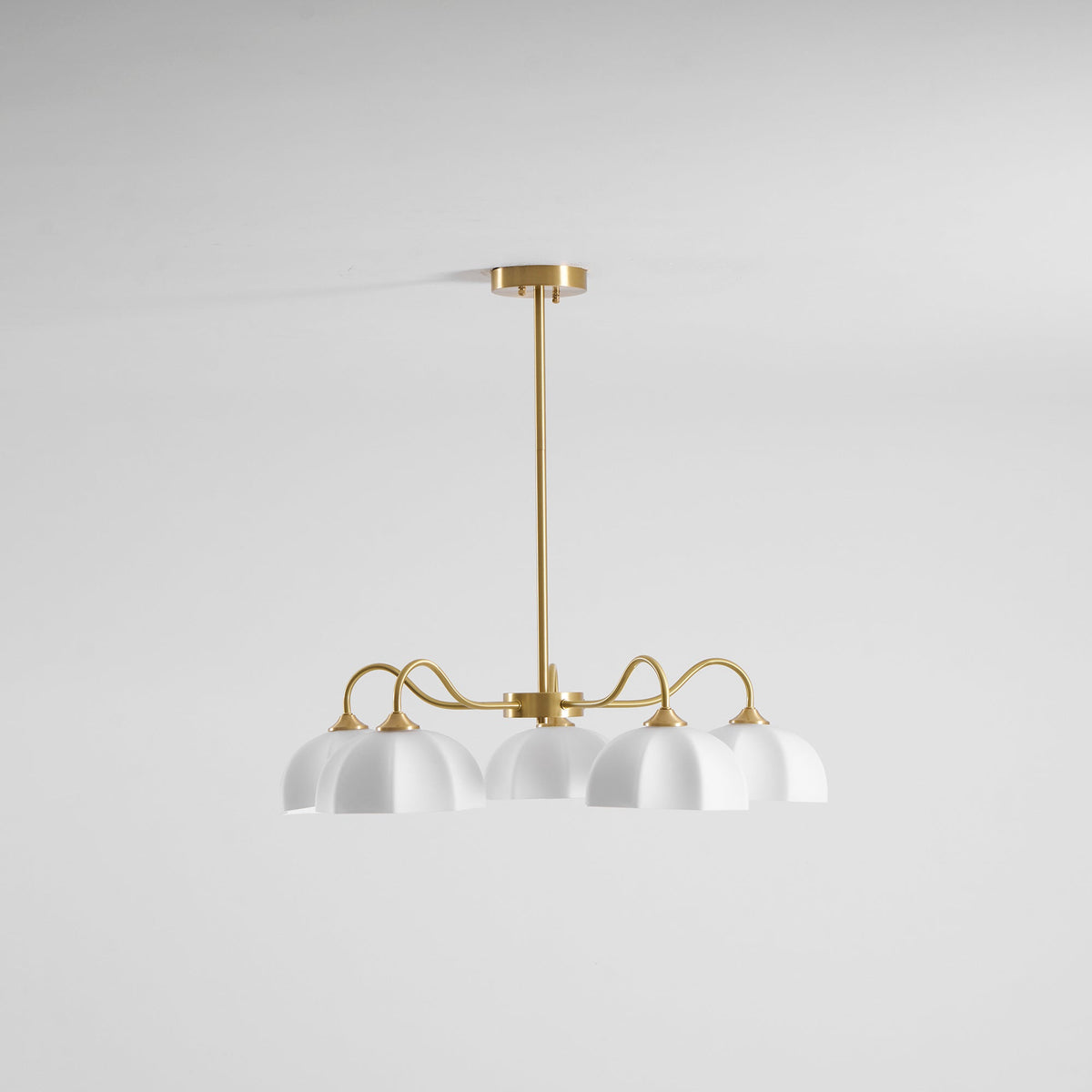 Octagonal Glass Bowl Chandelier