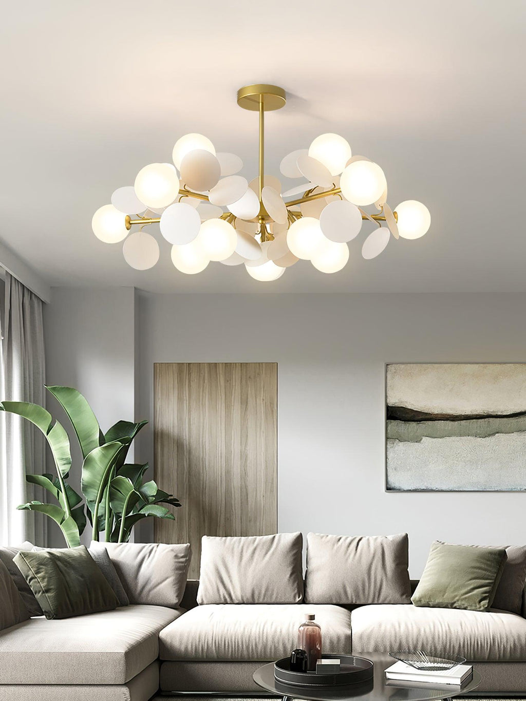 Off White Tree Chandelier