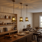 Olive Petal Glass Pendant Lamp