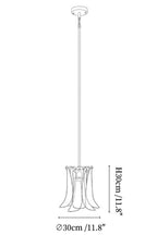Olive Petal Glass Pendant Lamp
