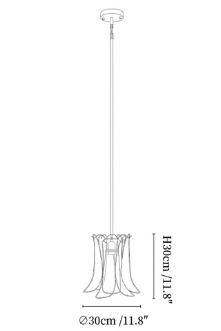 Olive Petal Glass Pendant Lamp