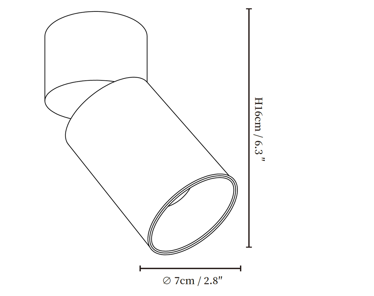 Oliver Tube Surface Downlight