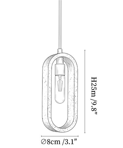Onda Travertine Pendant Light