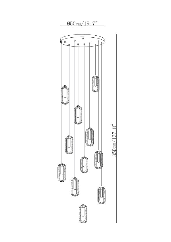 Onda Travertine Pendant Light