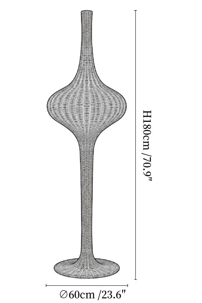 Onion Rattan Floor Lamp