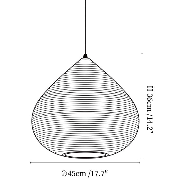 Onion Shape Paper Pendant Light