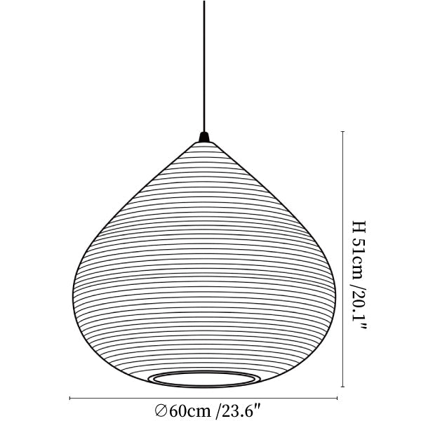 Onion Shape Paper Pendant Light