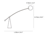 Opal Arc Floor Lamp