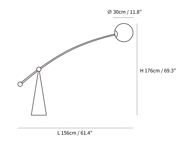 Opal Arc Floor Lamp